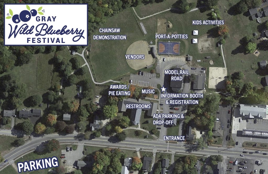 Map and Schedule Gray Wild Blueberry Festival
